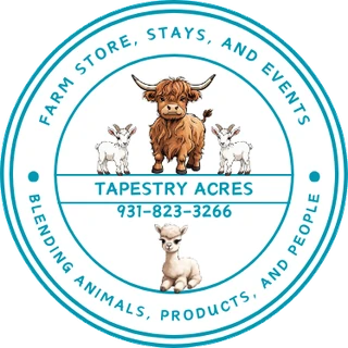Tapestry Acres: farm store, stays, and events. Blending animals, products, and people.